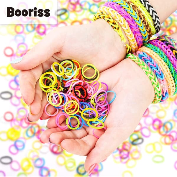 Premium Loom gummibånd genopfyldningssæt til børn - DIY armbåndsfremstillingsgave til børn 600pcs