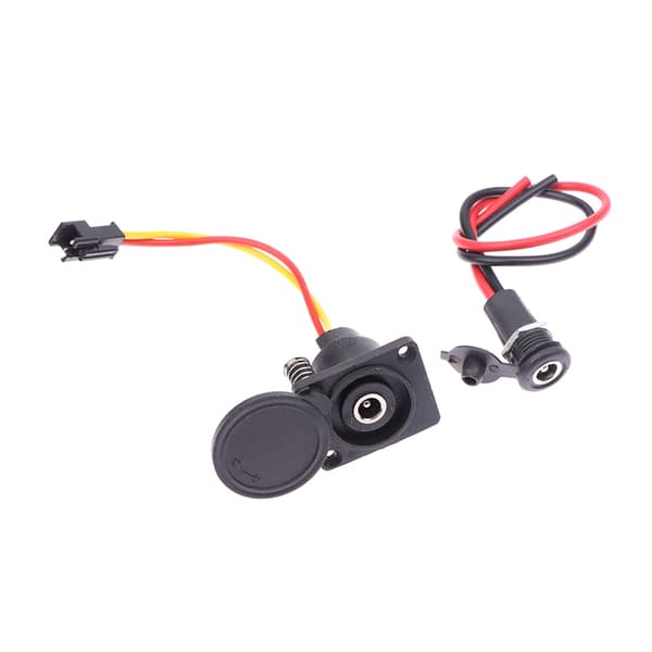 Elcykelopladerstik 36V/48V litiumbatteri DC 2.1/2.5 han-hunstik A2