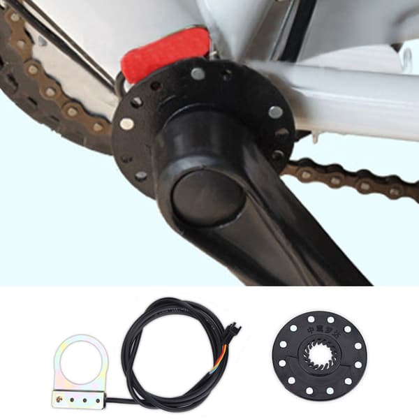 PAS-system Hastighedssensor Elektrisk pedal 12 magneter Elcykelassistentsensor black