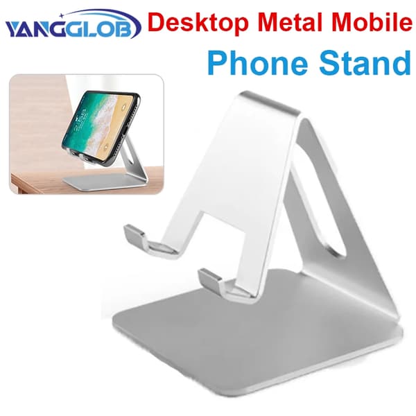 Desktop Metal Mobiltelefon Stand Universal Lazy Tablet Dock til iPhone Xiaomi Samsung Galaxy Tab Golden