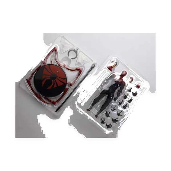 Spider-Man actionfigur - sort rød samlermodel legetøj til anime-fans og gaveideer Spiderman