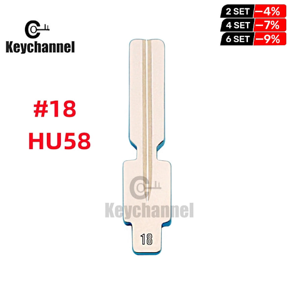 5/10 st metall #18 HU58 blad för KD VVDI fjärrnyckelblad fällbart och flip-blad för BMW EWS E46 E39 E32 E36 E70 E63 E38 E83 E81 10PCS