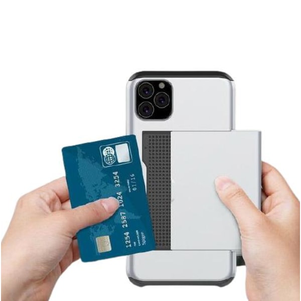 iPhone 11 Pro Stöttåligt Skal med Kortfack 5st Färg -Plånbok Black Till iPhone 11 Pro Svart
