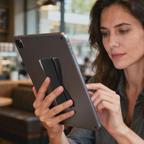 Bærbar elastisk telefonrem med sort base, universalholder til smartphone og tablet 1 Pcs