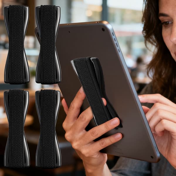 Bärbar elastisk telefonrem med svart bas Universalhållare för smartphone och surfplatta 1 Pcs