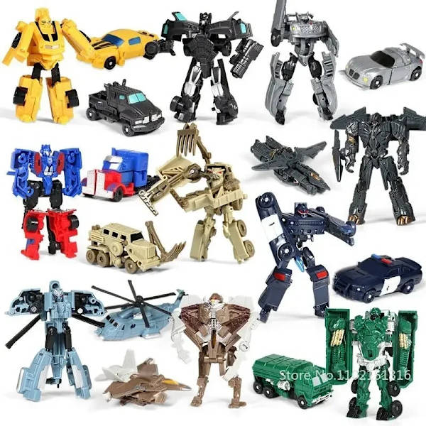 2-i-1 Mini Transformation Robot Billeksak för barn - Action Figur Present & Deformerad modell Model 4