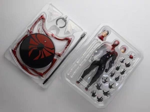 Spider-Man actionfigur - sort rød samlermodel legetøj til anime-fans og gaveideer Spiderman