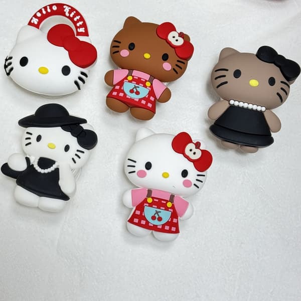 Sanrio Hello Kitty Fingerring Mobilholder Stativ til iPhone Samsung Xiaomi Mobiltelefon Griptok E