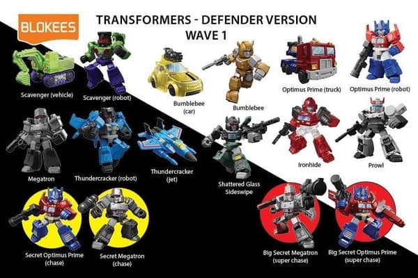 Mini Transformer Action Figurer 5,5 cm - Optimus Prime, Bumblebee, Megatron, Thundercracker Toys 12Pcs