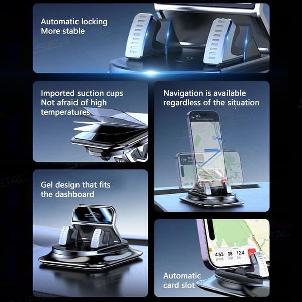 SEAMETAL Universell Bilhållare Halkfri Instrumentbrädamontering för Xiaomi iPhone GPS 1pc