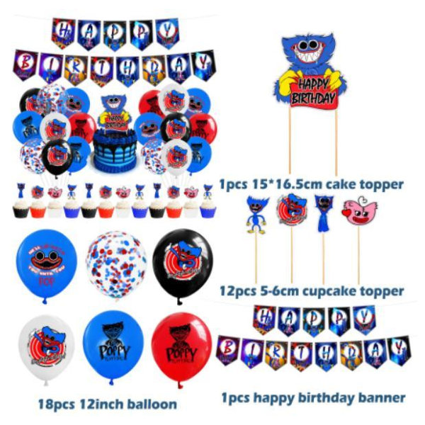 Poppy Playtime wuggy Ballonsløjfe -Tillykke med fødselsdagen