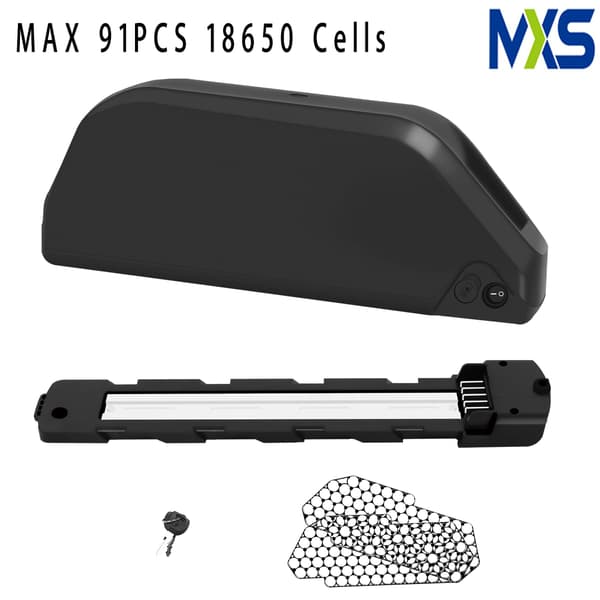 MAX 91 ST 18650-celler Polly DP-9 Ebike Downrörsbatteriväska med hållare 48V Case