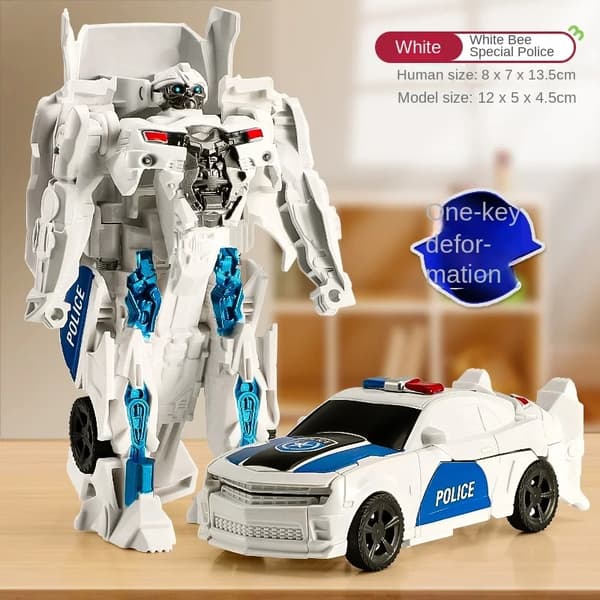 Transformation Car Anime Robot Model One Step Deformation Robot Legetøj Kid Puslespil Legetøj Deformation Bil Action Figur Model Black 2