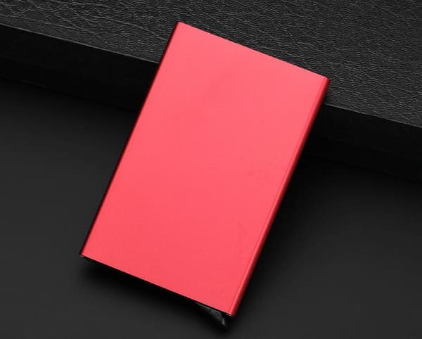 Korthållare med RFID Säker Skydd Aluminiumfacke Smart Plånböcker grå