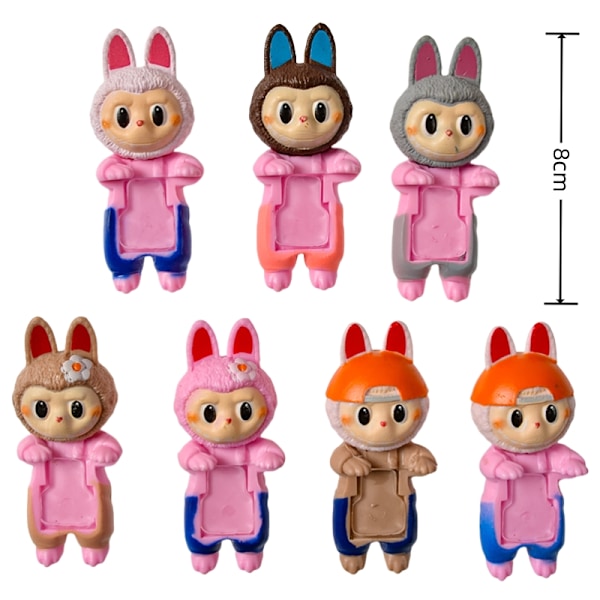 Labubu Angel Series Blind Box Söt Anime Figur Bil Datorskärm Hand Mobil Dekorativ modell Ornament Julleksaker Present Random 1 PCS