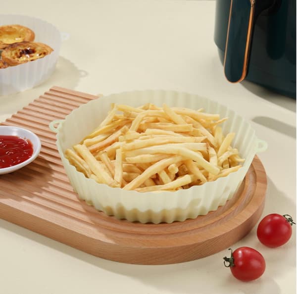 Airfryer Silikoneform Airfryermåtte Silikoneindsats 18CM Blue