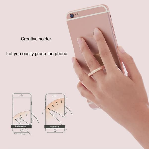 360° Blommigt Fingerring Smartphone Hållare Stativ för Alla Telefoner 12