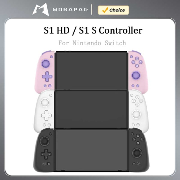 MOBAPAD S1 HD / S1 S Spilcontroller, Gamepad med Hall Joystick Konsol til Nintendo Switch NS OLED Joypad Black Bundle S1 S