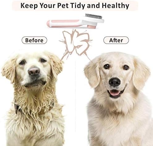 Selvrensende Slicker Brush til hunde og katte fjerner underulden Blue