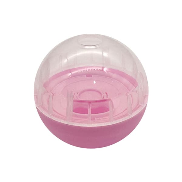 IQ Treat Ball Hundegodbidsdispenser Legetøjsbold Interaktiv Hundelegetøj - 10 cm Hundefoderstimulering, Langsom Foder Pink