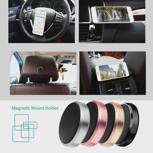 Magnetisk Bilholder Universal Dashboard Mount til iPhone Xiaomi Huawei Samsung Gold-Rotate