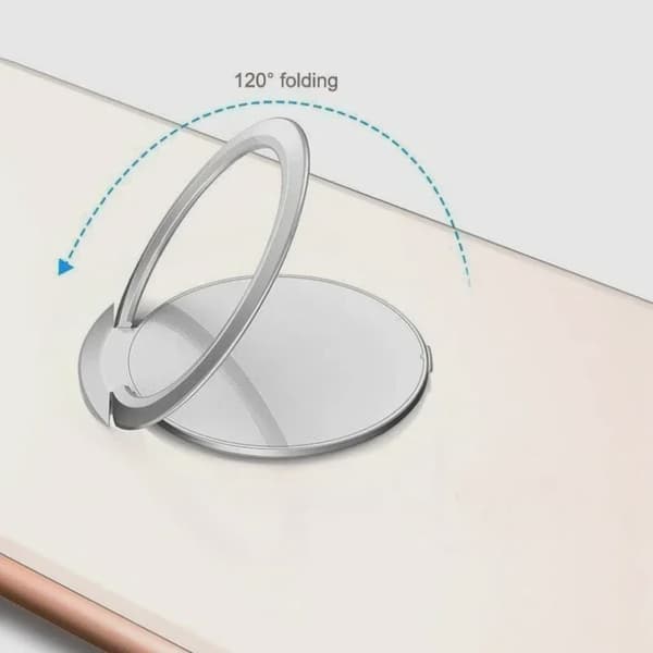 Magnetisk telefonholder til bil med fingerringstik Silver