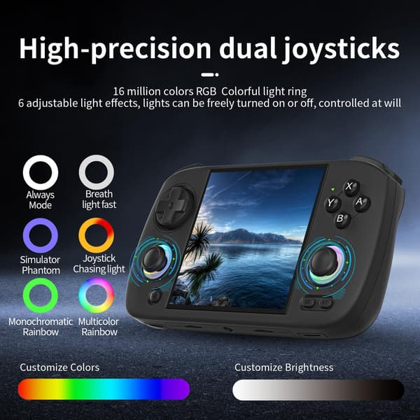 ANBERNIC RG Cubexx Retro Handheld Game Console 3,95" IPS 720*720 Skärm Linux 64bit Support WiFi Black 64G 5K Games