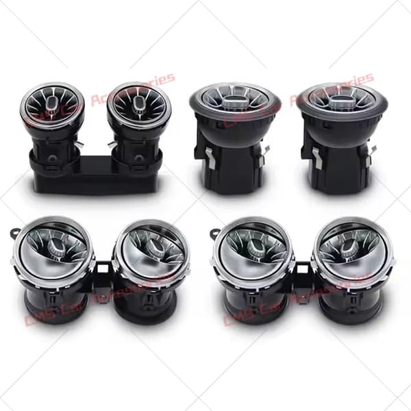 64 färger LED-luftventil 3D roterande diskanthögtalare för Mercedes Benz W213 W238 C238 E-klass Coupé E53 AMG interiörbelysning E Coupe Front Vent