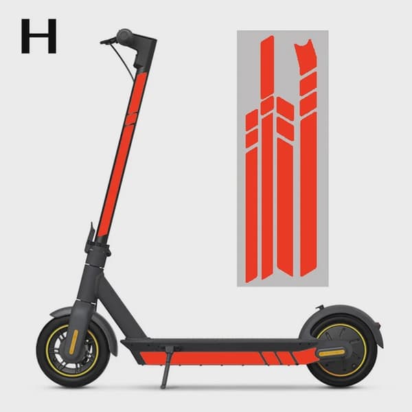 Reflekterande säkerhetsdekal Fluorescerande nattvarning för Segway Ninebot Max G30 elscooter D