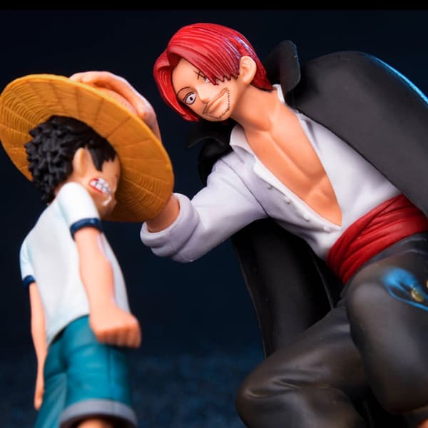 17 cm One Piece Luffy & Shanks actionfigur - Monkey D. Luffy samlerobjekt dukkelegetøj without box model 33