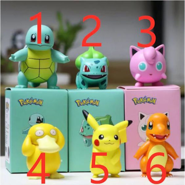 Original Pikachu Pokemon Figurer 8CM Ny Model Model 6