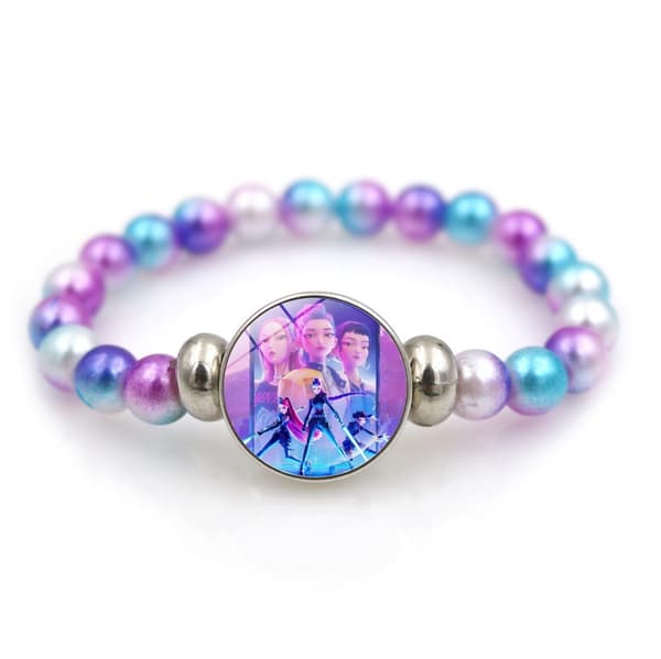 KPop Demon Hunter armbånd til piger - søde perler tegneserie smykker tilbehør til børnegaver D