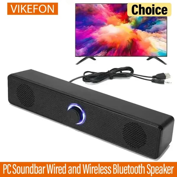 Trådlös Bluetooth- och PC-soundbar, trådbunden högtalare, USB-driven soundbar för TV, PC, bärbar dator, spel, hemmabio, surroundljudsystem With Bluetooth 3511
