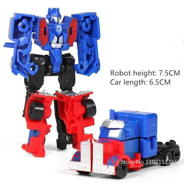 2-i-1 Mini Transformation Robot Billeksak för barn - Action Figur Present & Deformerad modell Model 4