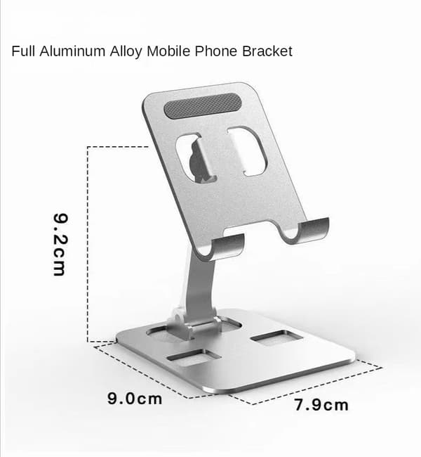 Universal Aluminiumslegering Foldbar Bordtelefon og Tablet Holder Stativ Metalbeslag Pink
