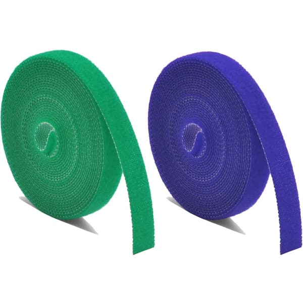 1/2 st 2 m växtband nylon växtband hem trädgård växtformad tejp krokögla bambu käppband stödtillbehör Blue-2pcs