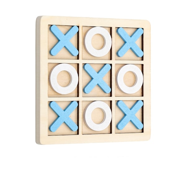 Tic Tac Toe-brädspel i massivt trä - perfekt för familjekul och trädgårdsunderhållning Orange
