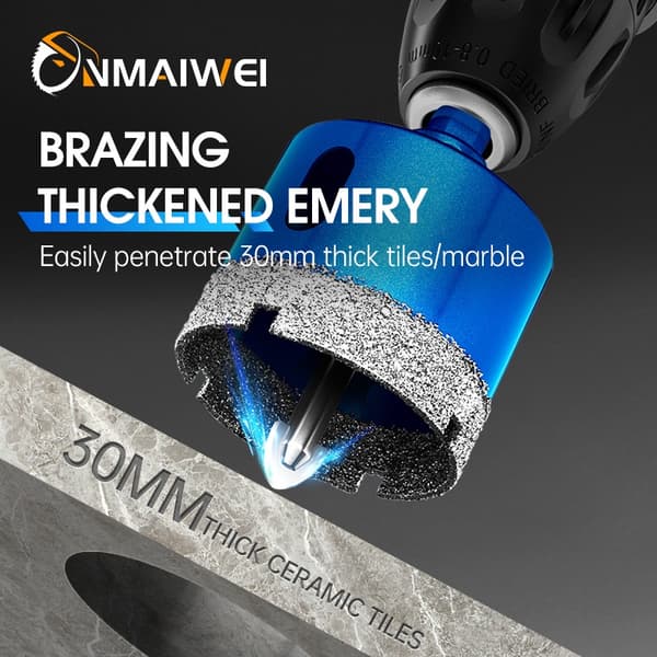 Diamantbelagte borehoveder 18-150 mm hulsav til keramiske fliser med positionsbor til glasmarmor 30 mm