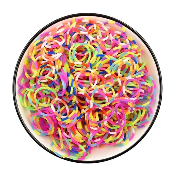 Rainbow Loom gummibånd til børn - DIY Craft armbåndssæt, perfekt julegave 600 pcs model 25