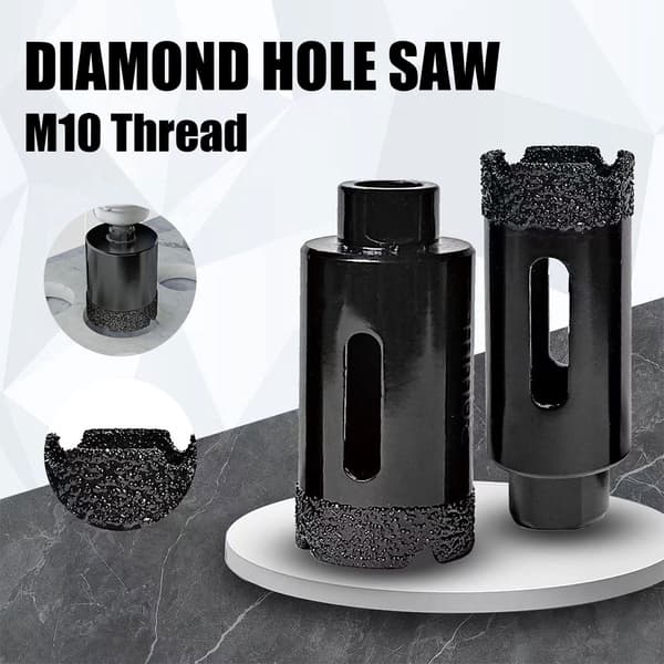 1-delad M10 6-100mm diamantlödd kärnborr för porslinsplattor, marmor, glas, granit, hål 50 mm