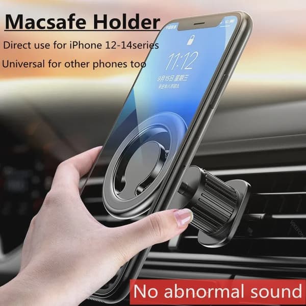 Magnetisk biltelefonholder til iPhone 15 14 13 12 Samsung Xiaomi GPS-mobilholder Paste silver