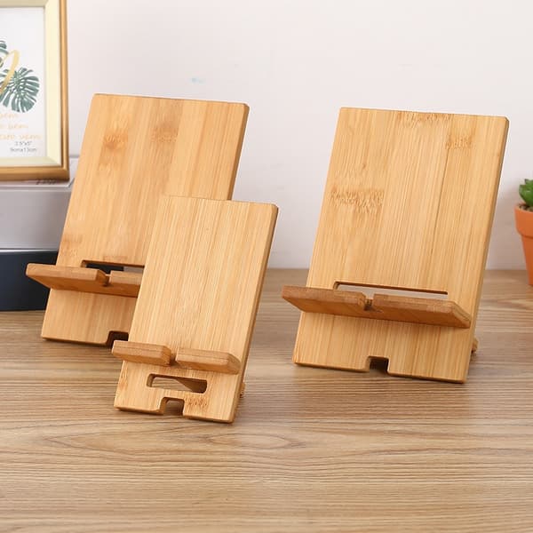 Træbordstelefonholder Lazy Stand Smartphone Opladning Mobil Tablet Support 1pc