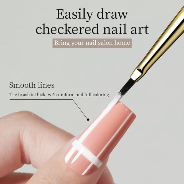RSNAIL Neglekunstpensel Checker til tegning og maling 2pcs Checker Brush