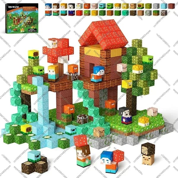 Magnetiske byggeklodser til børn 3+ - DIY-magnetterninger til drenge og piger - sansegaver random 20 pcs cube