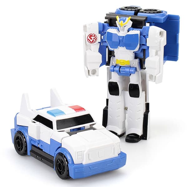 Korea Polis Robocar Amber Roy Haley Action Figur - Transformerende robotlegetøj til børn 08 Nobox