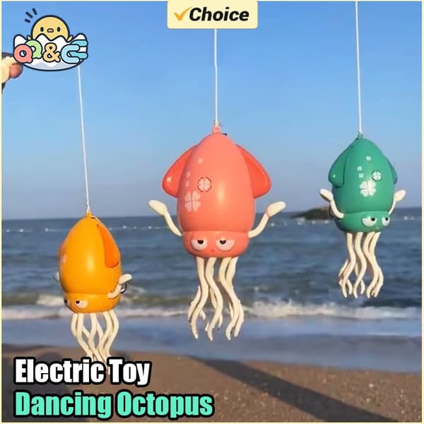 Dancing Octopus Toy with Lights & Music - Elektrisk Crawling Stress Relief Present för barn Green