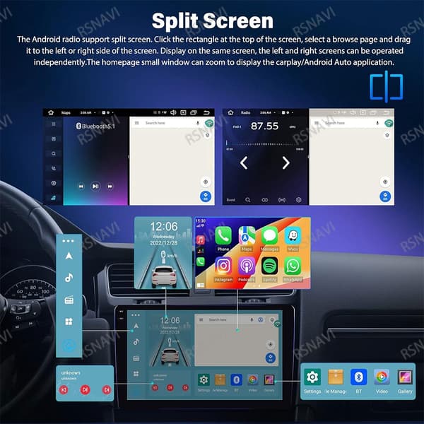Android 15 Bilradio För Kia Sorento 3 2015 2016 2017 2018 Multimedia BT GPS 5G WIFI Navigation 4G 8G-128G 360 DVR