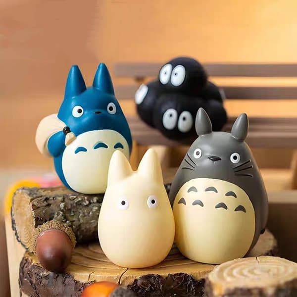 Söt Totoro Mini Finger Doll Blind Box - bedårande anime djurfigur leksak för barnpresenter Random 1 PC