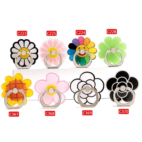 360° Blomsterfigur Fingerring Smartphone Holder Stativ til Alle Telefoner 12