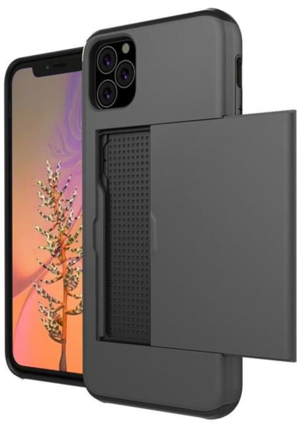 iPhone 11 Stöttåligt Skal med Kortfack 5st Färg-Plånbok Silver Till iPhone 11 Silver